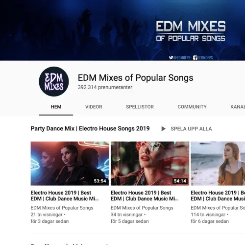 EDM Mixes of Popular Songs