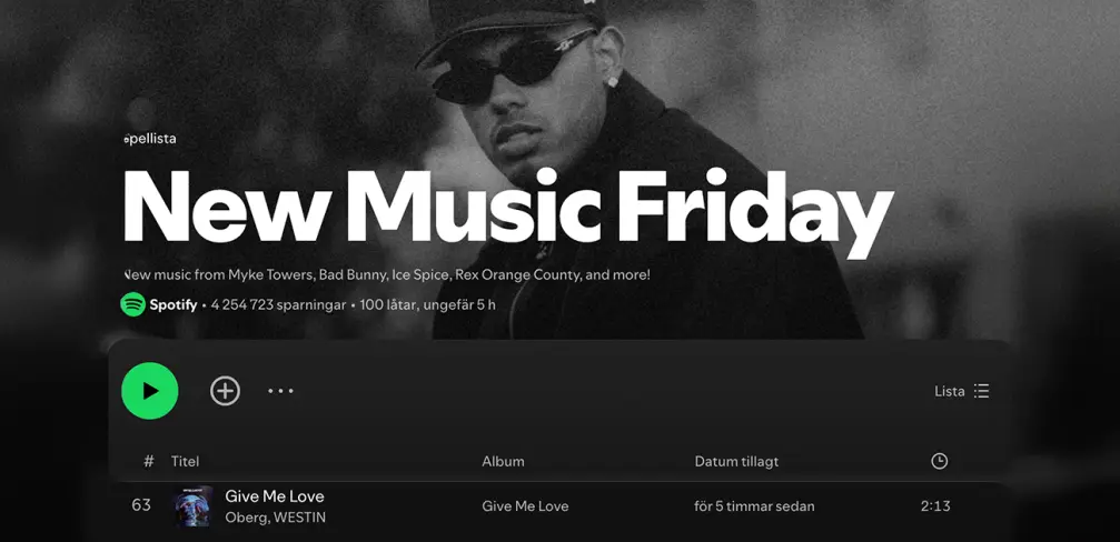 OBERG's New Release Joins Spotify's New Music Friday