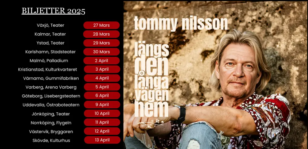 Tommy ger sig ut på stor konserthusturné 2025